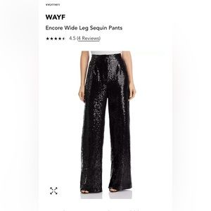 BNWT Wayf wide leg sequin pants